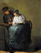 Judith leyster Man offering money to a young woman oil painting artist